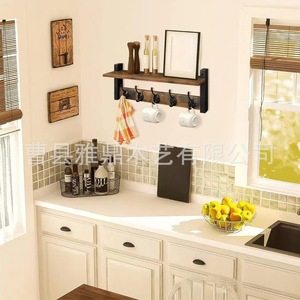 Étagère murale en bois transfrontalière, décoration intérieure de grande valeur, ornement de salon, support simple en bois pour clés - Product Image 2