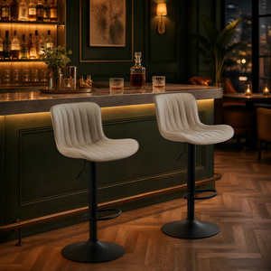 Taburete <span class=keywords><strong>de</strong></span> Bar <span class=keywords><strong>de</strong></span> Cuero PU con Respaldo, Suministro <span class=keywords><strong>de</strong></span> Fábrica, para Hotel, Restaurante, <span class=keywords><strong>Cocina</strong></span>, Altura Ajustable, Giratorio - Product Image 5