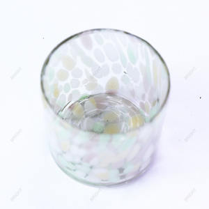 Portavelas de Vidrio Soplado con Diseño de Dálmata, Hecho a Mano, Decoración para el Hogar, Vasos con Diseño Moteado, Frascos de Vidrio para Velas Aromáticas - Product Image 4