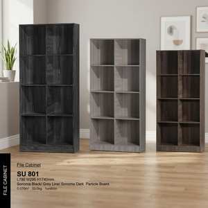 Archivador Moderno Sólido SU 801, Estanterías Modulares Convertibles, Almacenamiento de Tablero de Partículas, Alta Durabilidad para Hogar y Oficina - Product Image 3