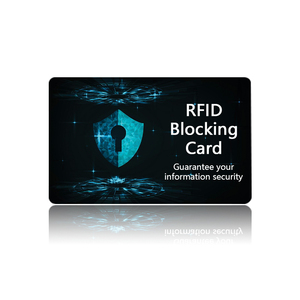 Custom 85.5*54*0.76Mm Size Nfc Bescherming Debit Card Stoorzenders Data Anti Diefstal Rfid Blocking Card