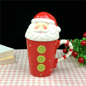 Tazas de Cerámica Grandes con Temática Navideña de Santa Claus, Pingüino y <span class=keywords><strong>Reno</strong></span>, con Tapa para Decoración, en Oferta - Product Image 4