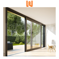 Porte coulissante de patio WANJIA Hurricane Impact 72 x 80 avec stores intégrés, en aluminium, pour extérieur
