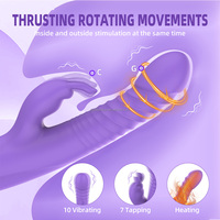 Warme Heizung Hasen ohren Schub G-Punkt Vibrator Rotation Kaninchen Vibrator Sexspielzeug Dildo Vibrator Für Frauen