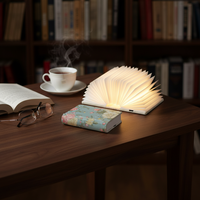Lampe de lecture mini pliable en ABS, design lanterne en papier, sans fil, avec aimant de réfrigérateur, idéale pour les ensembles cadeaux de zones touristiques, directement de l'usine
