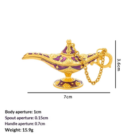 Lampe Magique Métallique de Luxe, Figurine Décorative, Artisanat Moderne, Lampe à Huile, Ornement pour Étagère, Souvenir, Cadeau, Collection