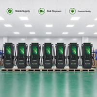 Station de recharge rapide pour véhicules électriques KEVO 60kW/120kW/240kW à montage au sol, chargeur commercial extérieur OCPP1.6J, CCS1/CCS2 CHAdeMO GB/T Dual