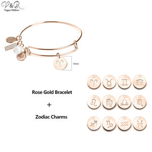 Bracelet ajustable en or plaqué V&R Zodiac Jewelry Alex pour homme et femme - Product Image 4