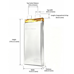 Densitas Energi Tinggi 320Wh/kg 28Ah 3.6V Daya Besar Sel Pouch NCM 3C Discharge Paket Lunak Baterai Lithium untuk Penyimpanan Energi - Product Image 4