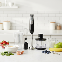 Mixeur Plongeant Manuel Multifonctionnel GS CE 700W en Acier Inoxydable, Accessoire de Cuisine Coréen, Mixeur à Main 5+ pour Usage Domestique