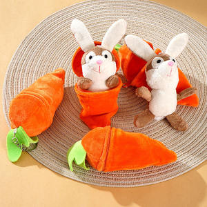 Oferta Especial: Llaveros de Peluche Suaves 3D de Conejo y Zanahoria, Colgante de Conejo para Bolsa, Regalo Antiestrés - Product Image 2