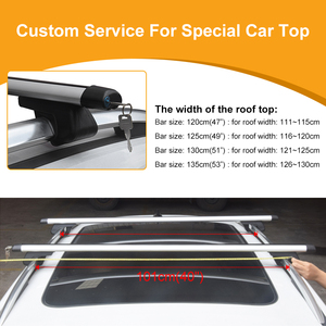 Barre transversale <span class=keywords><strong>de</strong></span> <span class=keywords><strong>toit</strong></span> <span class=keywords><strong>de</strong></span> voiture en alliage d'aluminium compatible 4x4 Capacité <span class=keywords><strong>de</strong></span> 60kg Adaptation universelle - Product Image 3