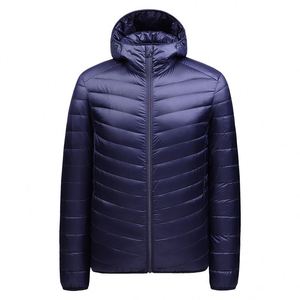 Veste d'hiver rembourrée en coton à capuche noire surdimensionnée avec logo personnalisé, vente en gros, légère et chaude, pour hommes - Product Image 4