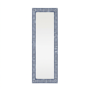 Miroir mural de mariage au design moderne, incrustation d'os, forme personnalisée, écologique, cadre fait main, bord poli, épaisseur sur mesure - Product Image 1