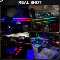 Kit d'éclairage intérieur de voiture LED RGB, guide en acrylique, fibre optique, lumière ambiante, symphonie de couleurs