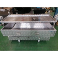 Boîtes à outils en aluminium multi-tiroirs, boîtes à outils robustes et étanches en argent, personnalisées en usine, pour camionnettes