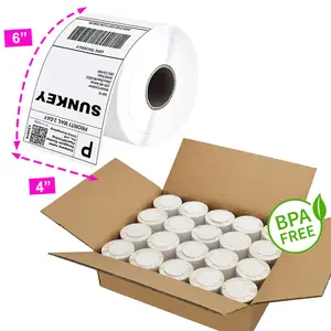 Multipurpose QR Barcode Postage Deep-Freeze Adhesive Sticker 3"x4" 2.25x2" Direct Thermal Label for Food Beverage Scale Tags