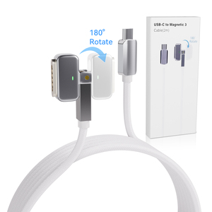 <span class=keywords><strong>Cable</strong></span> trenzado Mag 3 a 140W con cabezal giratorio de 180 grados, interfaz magnética, <span class=keywords><strong>Cable</strong></span> de 2M para <span class=keywords><strong>Mac</strong></span> <span class=keywords><strong>Book</strong></span> - Product Image 6