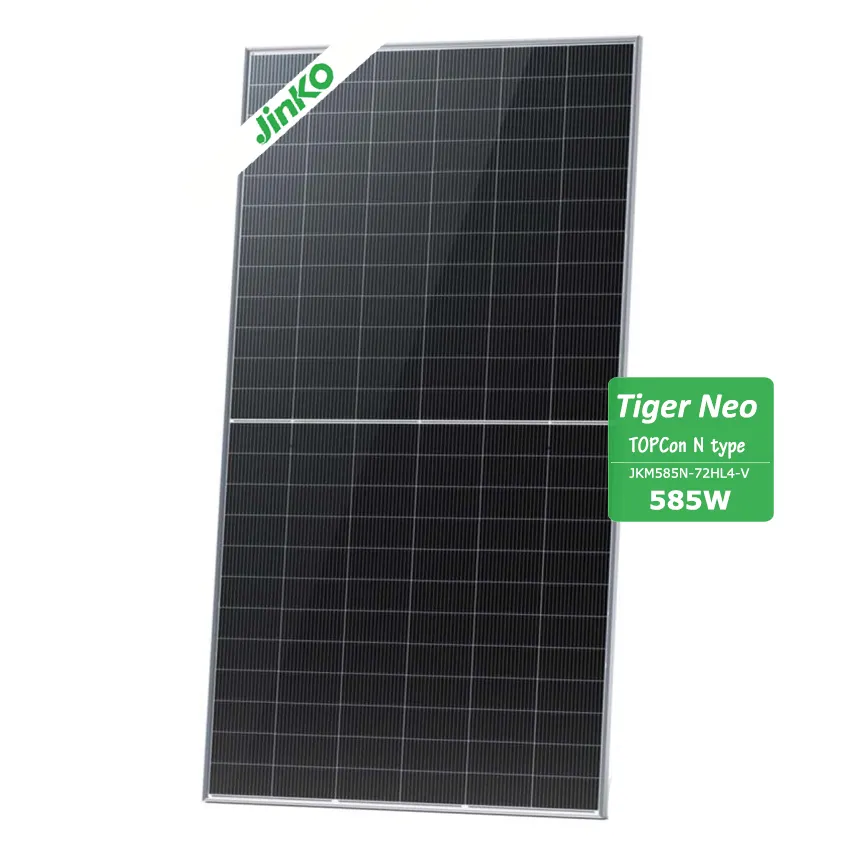 Gestegen Longi Jinko 570W 580W 585W Topcon N Type Panelen 1kw 2kw 3kw 5kw Pv Module Mono Cell Power Systeem Thuis Zonnepanelen