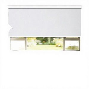 Stores à enroulement automatiques sans fil, design moderne et épuré, en tissu occultant à 100 %, pour fenêtres françaises, idéaux pour la maison, l'hôtel et le bureau - Product Image 2