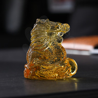 Statue de décoration de table en cristal K9 Dragon du Zodiaque Chinois Feng Shui, écologique, de haute qualité, pour la maison et les cadeaux d'affaires