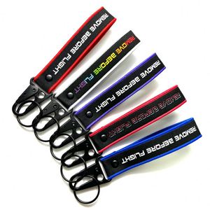 Luxury Custom Logo High-Strength Fabric Woven Keychain Short Jacquard Carabiner Wrist <b>Lanyard</b> - Product Image 2