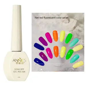Annies HEME Free Neon Nail Lacquer Polish Japan Popular Soak Off 8 colors Fluorescent Color UV Gel
