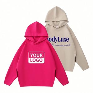 Men's Custom <b>Logo</b> Pullover Hoodie Collar Without Drawstring 100% Cotton Solid Color Oversize with Drop Shoulder and Hooded - Product Image 5