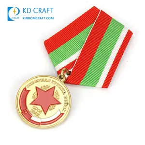 Personal isierte Geschenk benutzer definierte Logo gravierte Metall 3d Emaille Ehre Auszeichnung Gedenk medaille mit kurzen Band