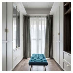 Modern Walk in Hanging Closet Shoe Rack Large <b>Glass</b> Door <b>Bedroom</b> <b>Furniture</b> With LED Storage Drawers <b>Glass</b> Wardrobes - Product Image 2