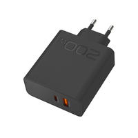 Chargeur mural GaN multi-ports avec logo personnalisé, chargeur rapide avec ports A+C, adaptateur de prise EU/US pour iPhone Samsung
