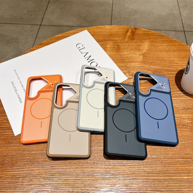 Luxury Skin Feel Matte Anti Drop Magnetic Phone Case for Samsung S26 Ultra S26 Plus S26 Shockproof Mobile Cover