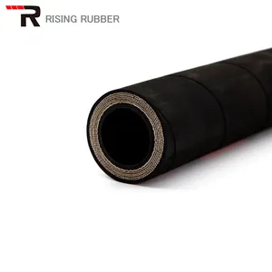 Customized SAE R1 R2 High Pressure Hydraulic Hose Black Synthetic Rubber With Steel Wire Reinforcement Smooth Surface