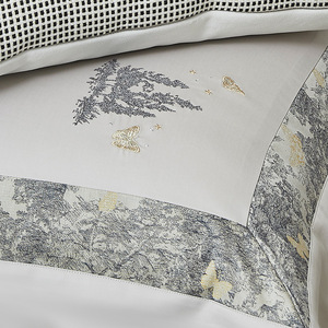 Ainer Cotton <b>Bedding</b> Set 4-Piece Solid Color Reactive Dyeing Breathable Four Seasons Use - Product Image 3