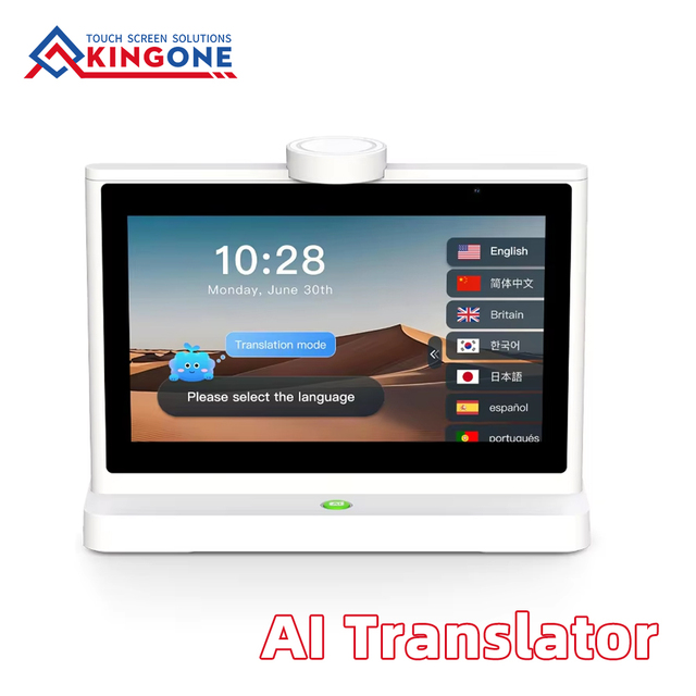 10.1 Inch Dual Screen IPS AI Translator Device Smart Voice Translation Machine Desktop Language Communication Tool With WiFi