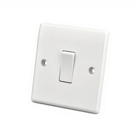 Interrupteur mural électrique simple 1 module, design britannique, aspect blanc, neuf et original, vente en gros