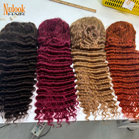 Pelucas de Cabello Humano Remy Brasileño Virgen con Onda Profunda, Densidad 180% 210% 250%, Frontal de Encaje HD 13x4 13x6, Sin Pegamento, Venta al por Mayor