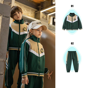 Abito sportivo con cerniera uniforme maschile e femminile personalizzato in fabbrica per studenti - Product Image 4