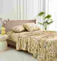 Hochwertige 3 Stück Mikro faser Tröster und Blatt Set Blumen Vintage Print Soft King Size Stitched Collection