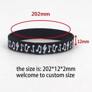 Bracelet de fête musicale Youmigift, bracelet en silicone pour concert, bracelet en caoutchouc coloré, logo personnalisable - Product Image 3