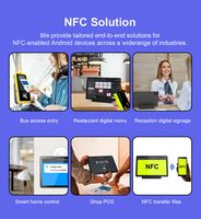 Keran pembayaran tanpa pengawasan untuk membayar menghadapi NFC android Tampilan Kios terminal Pos tanpa uang sistem pembayaran tertanam tablet pc SDK
