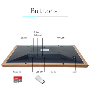 Frameo 15.6-Inch WiFi Smart Digital Photo Frame 32GB with Wood Effect Send Pictures Via Frameo APP & Clock Function - Product Image 5