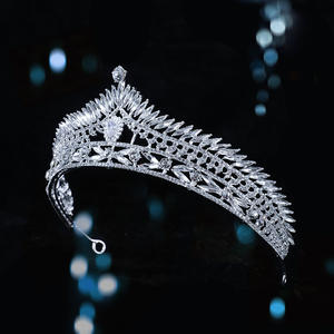 Corona de princesa de cristal para bodas, accesorios para el cabello, moldeado por <span class=keywords><strong>victoria</strong></span> - Product Image 4