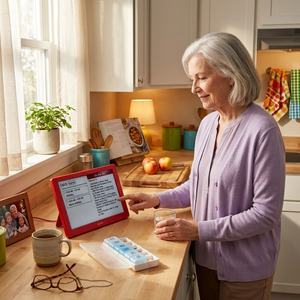 Calendrier électronique 7 pouces pour seniors, rappel de médicaments, messages familiaux, suivi de la routine quotidienne, affichage numérique WiFi, nouvelles en temps réel - Product Image 6