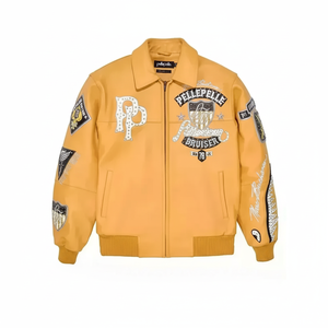 Meilleur prix Veste d'hiver premium pour femme Avirex Cuir véritable Coupe-vent Imperméable Teint uni Toutes les tailles disponibles - Product Image 1