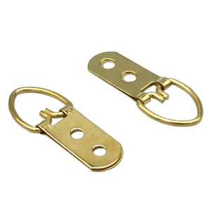 Thickened Metal Hanging Hooks With Double Holes And Large Gold Rings <b>For</b> Picture <b>Frames</b> <b>Cross</b> <b>Stitch</b> And Traditional Chinese - Product Image 1