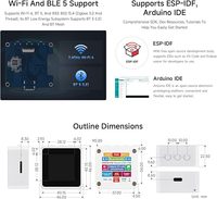 Papan Pengembangan AIsmartlink ESP32-C6, Layar Sentuh LCD 1,54 inci, Resolusi 240 * 240, Mikrofon Ganda, Xiaozhi AI