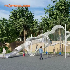 Paredes de escalada grandes con tobogán <span class=keywords><strong>para</strong></span> niños, equipo de juegos al aire libre, <span class=keywords><strong>Nube</strong></span> Blanca, venta al por mayor - Product Image 1