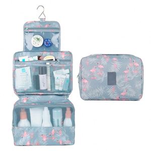 BSCI Factory Manufacturers Custom Cute Print Flower Pattern Cosmetic Makeup Pouch <b>Travel</b> Hanging <b>Toiletry</b> <b>Bag</b> For Girls Women - Product Image 5