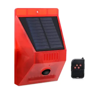 Solar Strobe Light with Motion Sensor Security Alarm Flashing 6LED Light 129dB Sound Security Siren IP65 Waterproof for house